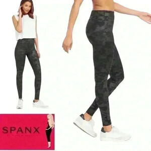 NWT SPANX Faux Leather Camo Leggings